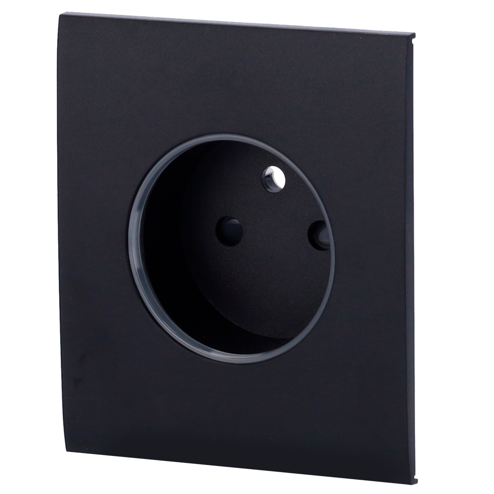 Cache central pour prise intelligente type E Compatible avec AJ-OUTLETCORE-SMART-E Indicateur LED su - Ajax | Ref: AJ-CENTERCOVER-SMART-E-B