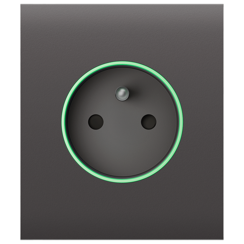 Cache central pour prise intelligente type ECompatible avec AJ-OUTLETCORE-SMART-EIndicateur LED sur  - Ajax | Ref: AJ-CENTERCOVER-SMART-E-GRE