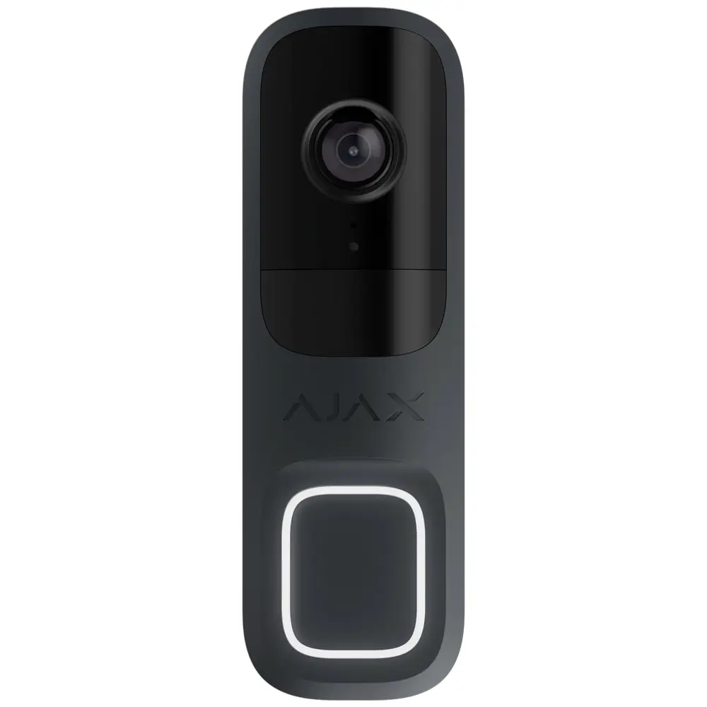AJAX Sonnette 4 MP avec IA intégrée Portée du détecteur PIR jusqu'à 4 m Audio bidirectionnel avec su - Ajax | Ref: AJ-DOORBELL-4-GRA