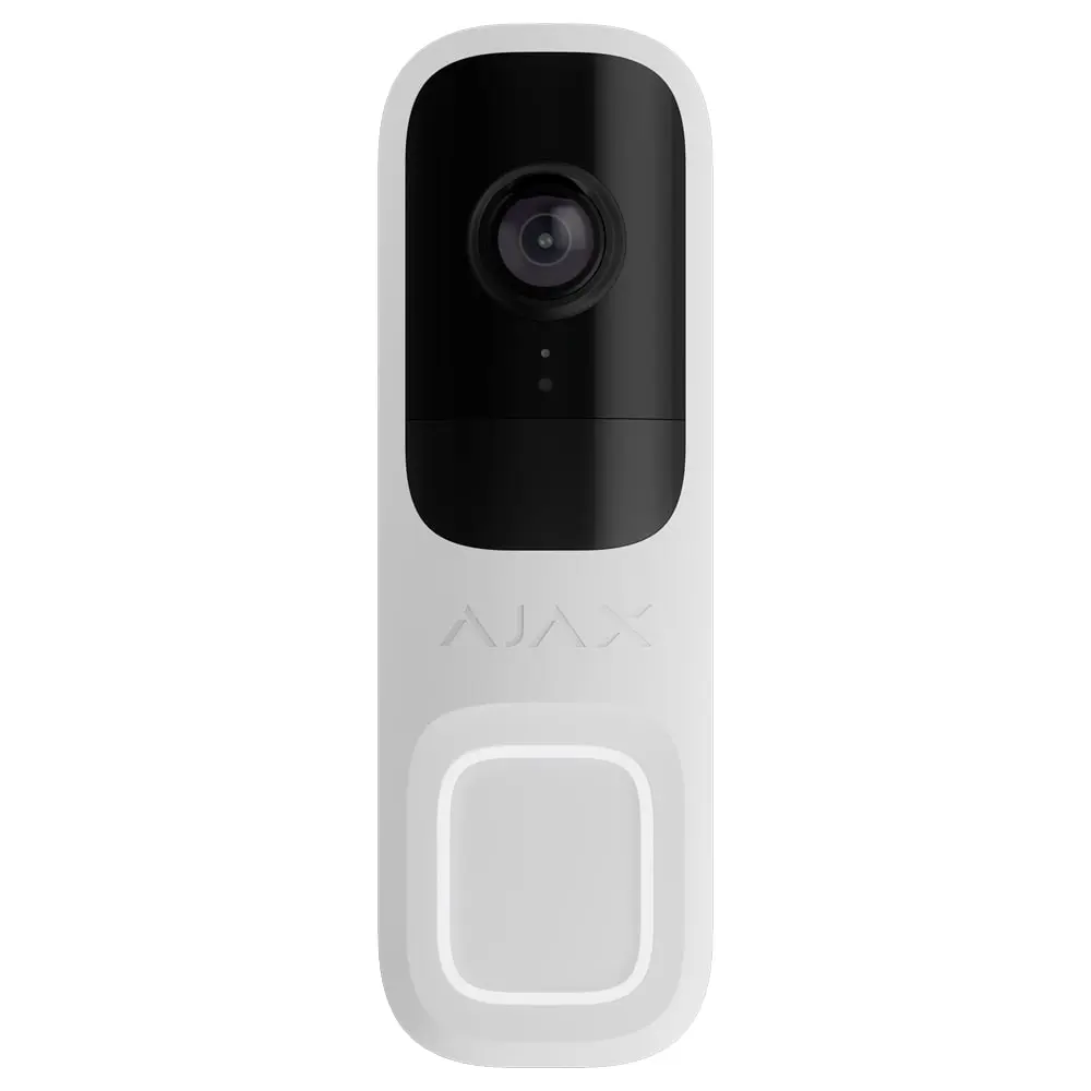 AJAX Sonnette 4 MP avec IA intégrée Portée du détecteur PIR jusqu'à 4 m Audio bidirectionnel avec su - Ajax | Ref: AJ-DOORBELL-4-W