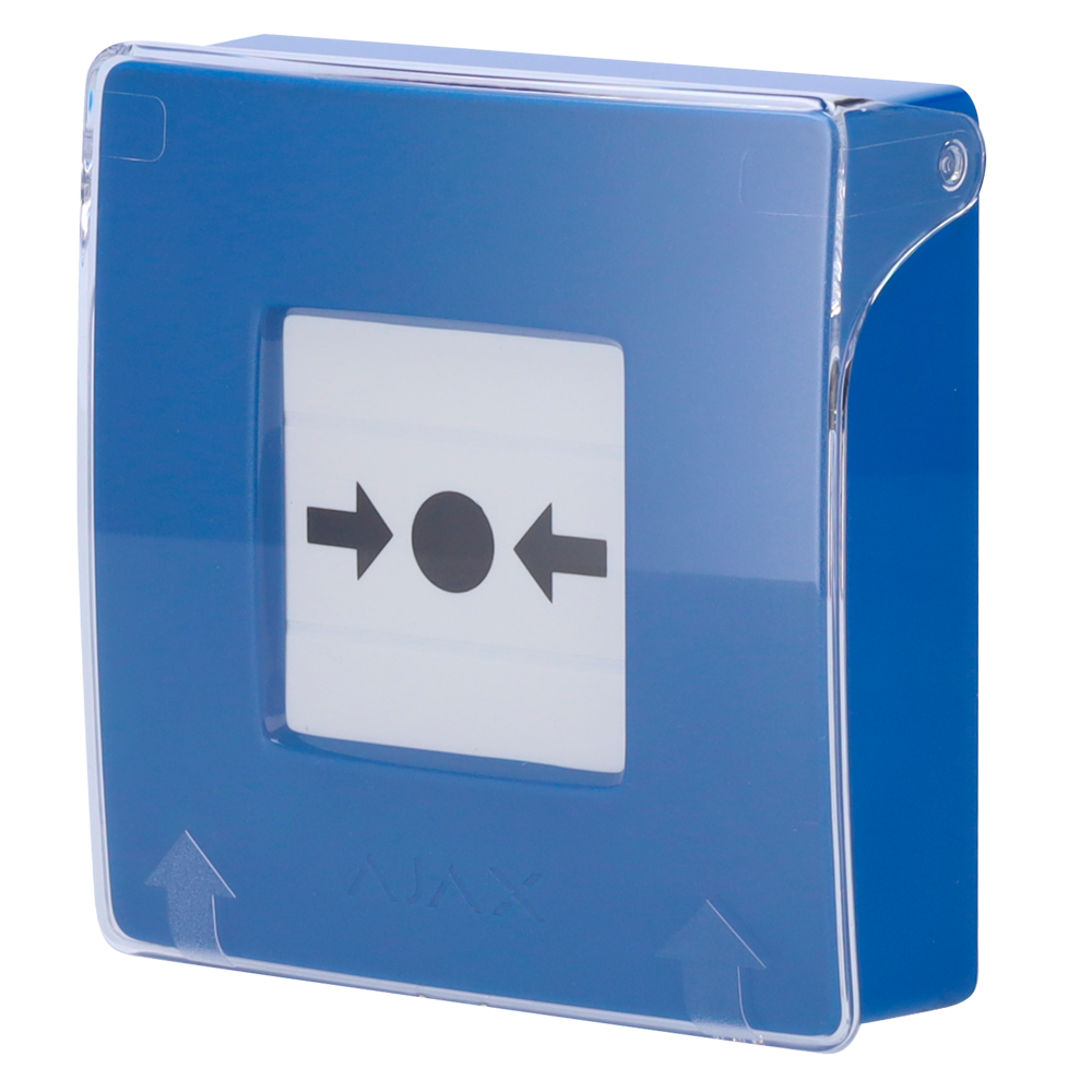 AJAX
Bouton d'alarme incendie manuel bleu
Sans fil 868 MHz Jeweller
Bouton d'alarme incendie ou activateur de scénario
Compatible avec la fonction d'alarme interconnectée
Transmission de l'alarme à l'ARC (configurable)
Alimentation 2 piles CR123A - Ajax | Ref: AJ-MANUALCALLPOINT-BLUE